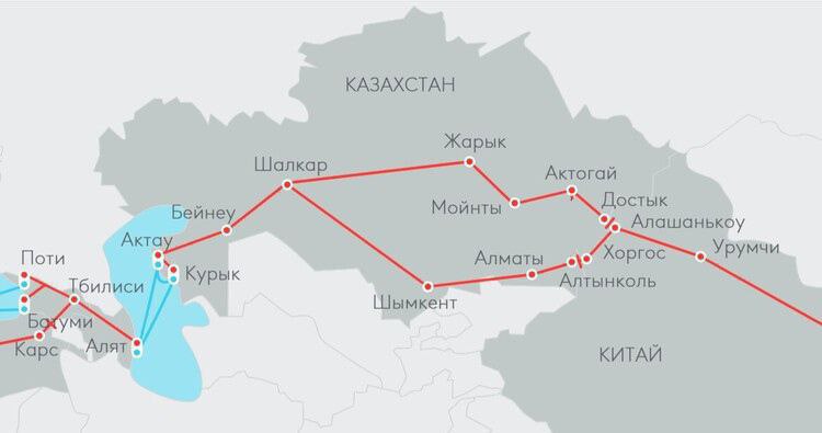 Власти Казахстана надеются, что объем транзита по ТМТМ вырастет в 2,2 раза за три года