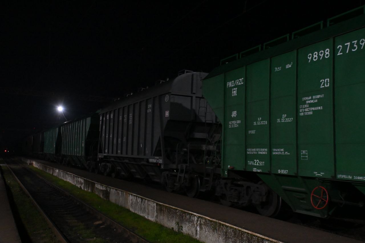 15 вагонов, груженных российским зерном прибыли в Армению (станция Айрум).